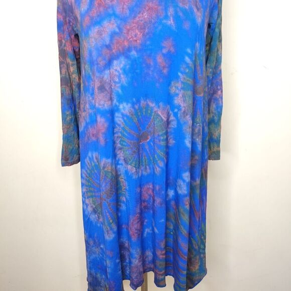 Je T'aime Tie Dye Dress Long Sleeve Stretch Knit - Picture 3 of 9